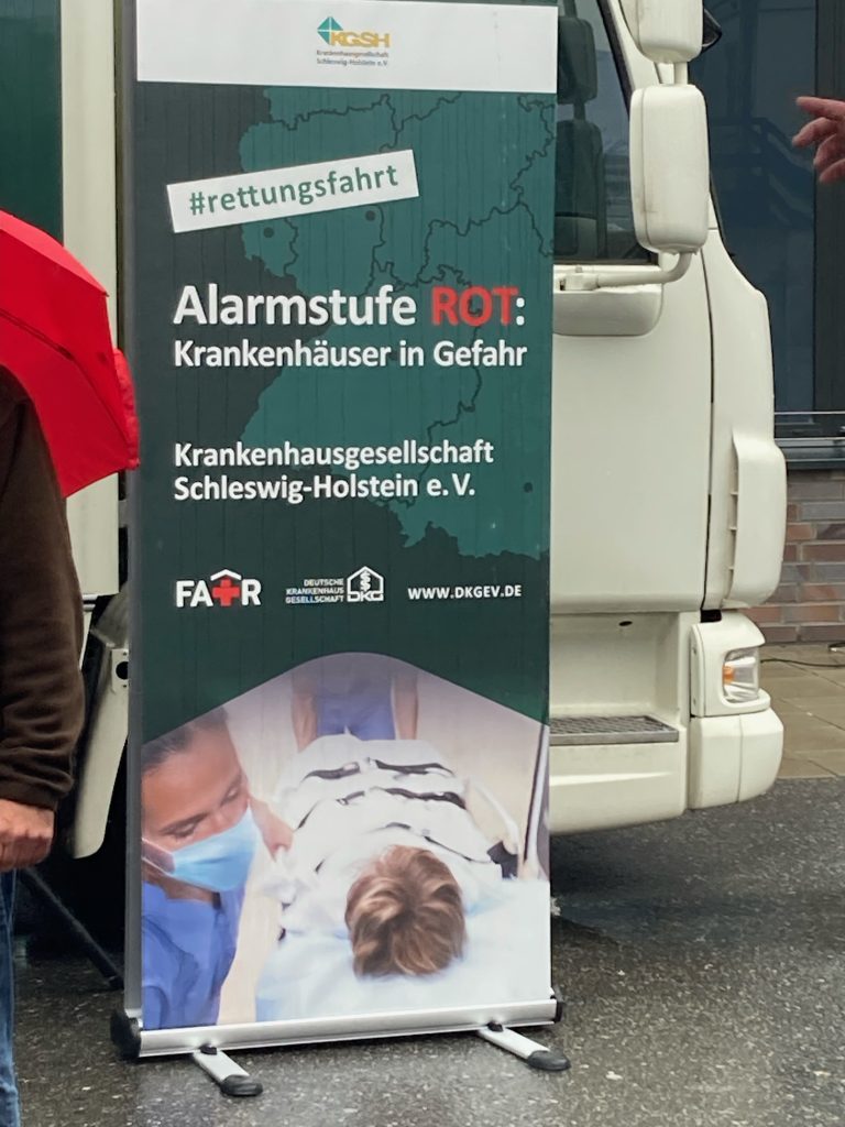 Plakat der Krankenhausgesellschaft Schleswig-Holstein